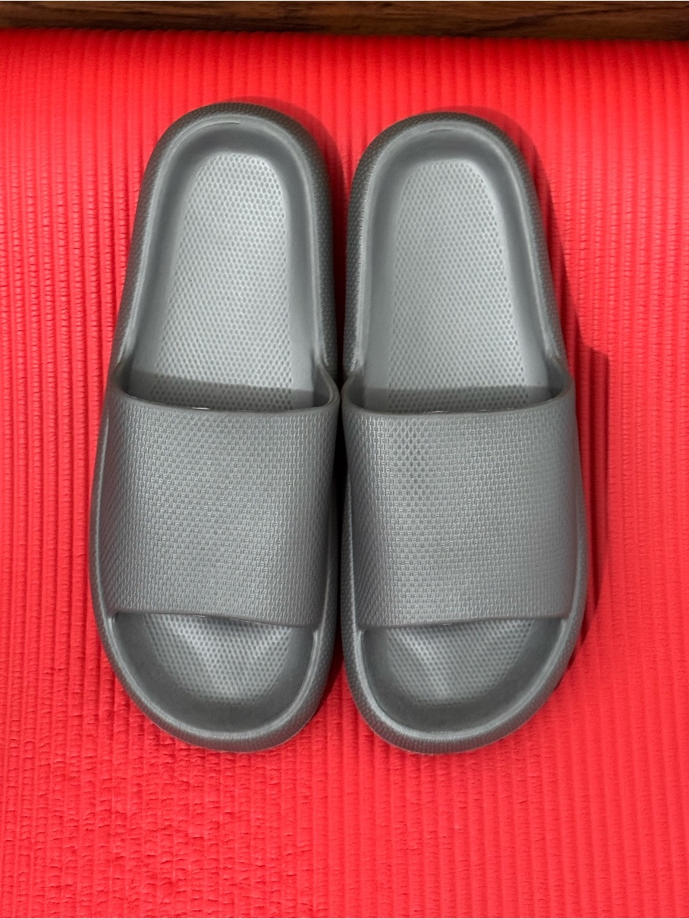 Gray Slide Sandals - Minimal Slip-On Slides
